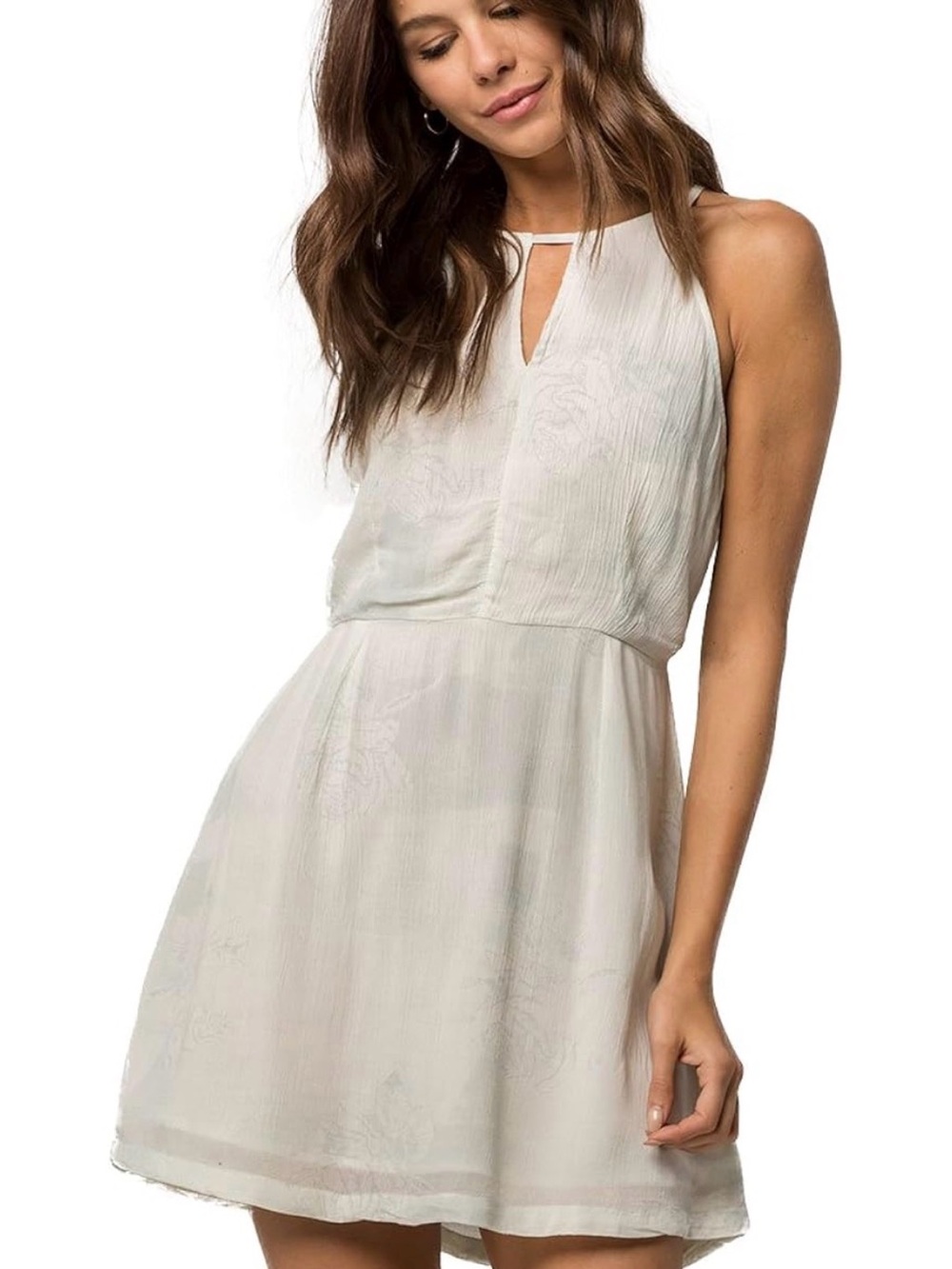 Light Ivory Sleeveless Halter Dress